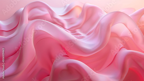 A pink fabric with a wave pattern