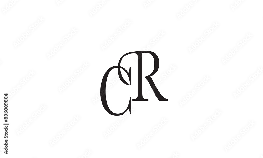 CR, RC, C, R Abstract Letters Logo Monogram CR, RC, C, R Abstract Letters Logo Monogram
