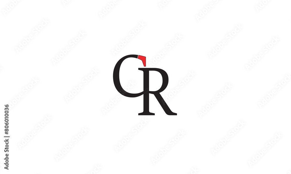 CR, RC, C, R Abstract Letters Logo Monogram CR, RC, C, R Abstract Letters Logo Monogram