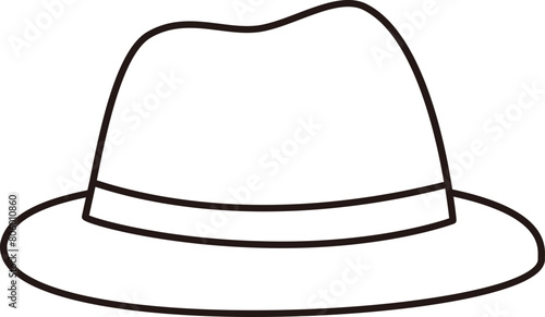 Hat outline. Fathers Day Icon Hat Symbol outline vector. Isolated hat outline.