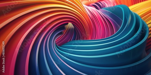 Vibrant Abstract Background With Curved Lines