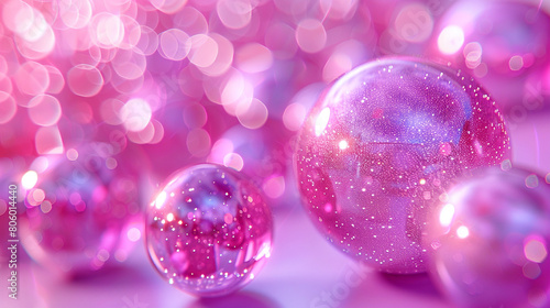 pink christmas balls