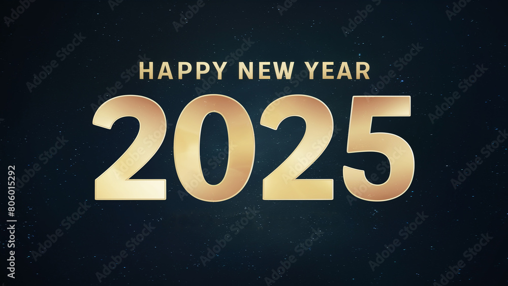 New Year banner, Happy New Year 2025 poster