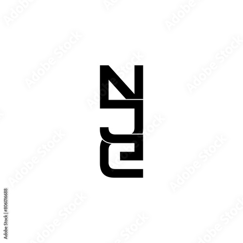 nje typography letter monogram logo design
