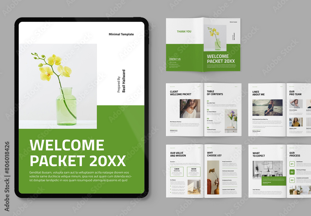 Welcome Packet Template Stock Template | Adobe Stock