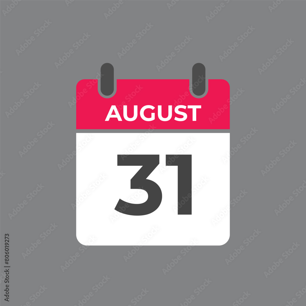 August 31 calendar reminder. 31 August daily calendar icon template. Calendar 31 August icon Design template. Vector illustration
August 31 calendar reminder. 31 August daily calendar icon template. Calendar 31 August icon Design template. Vector illustration
