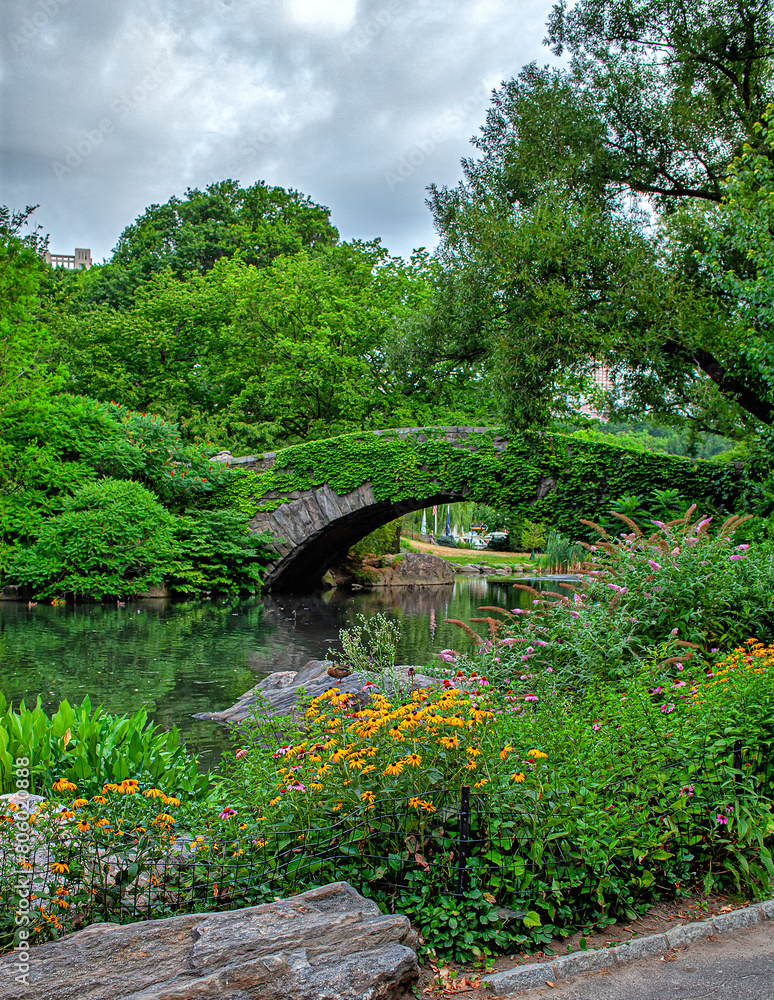 Fotografie Gapstow Bridge in Central Park, summer
