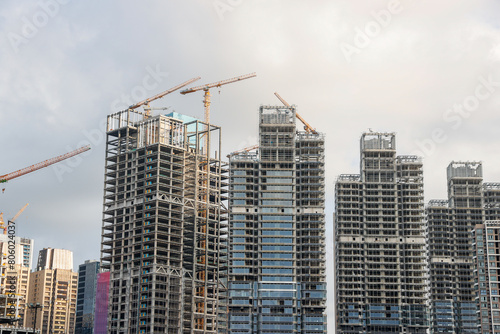 中国のマンション建設現場