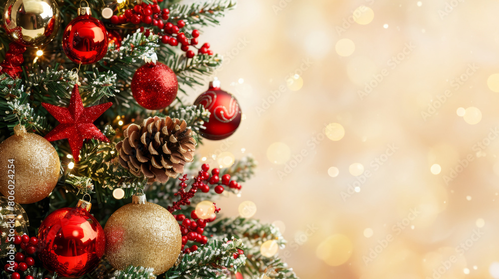 Christmas and New Year holidays background