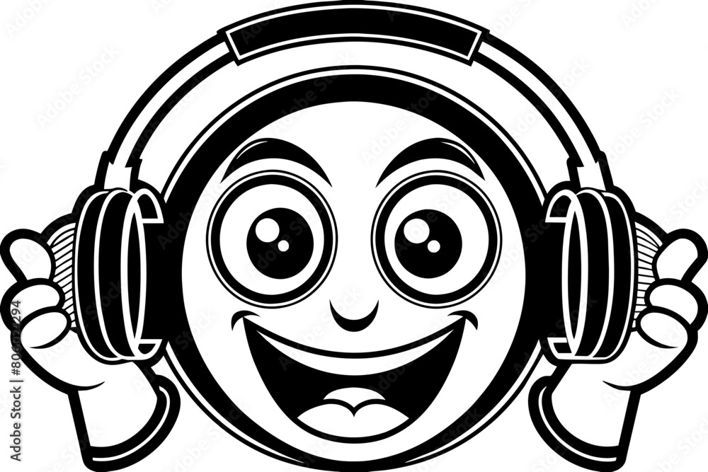 illustration of a headphones illustration of a headphones