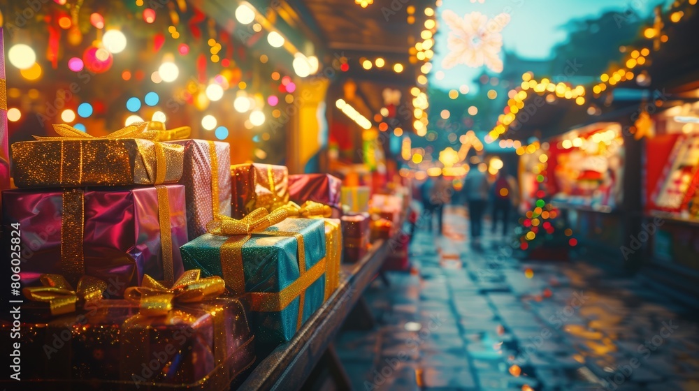 Fototapeta premium Christmas and New Year holidays background