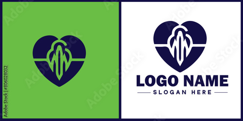 Heart with pulse icon Heartbeat icon Cardiogram symbol Pulse sign flat logo sign symbol editable vector © sahadul