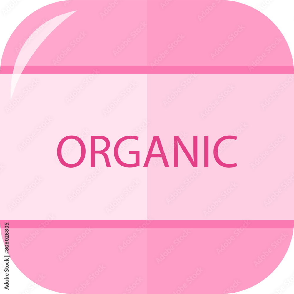 Plastic jar for organic cream vector illustration Plastic jar for organic cream vector illustration