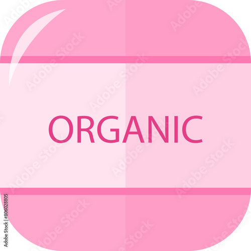 Plastic jar for organic cream vector illustration (ID: 806028805)