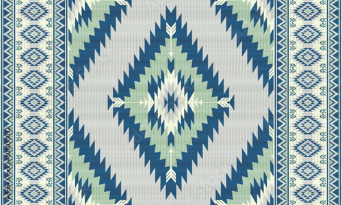 American tribal ethnic native pattern.Traditional Navajo,Aztec,Apache,Southwest and Mexican style fabric pattern.Abstract vector motifs pattern.For fabric,clothing,blanket,carpet,woven,wrap,decoration