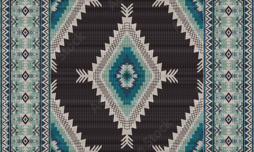 American tribal ethnic native pattern.Traditional Navajo,Aztec,Apache,Southwest and Mexican style fabric pattern.Abstract vector motifs pattern.For fabric,clothing,blanket,carpet,woven,wrap,decoration