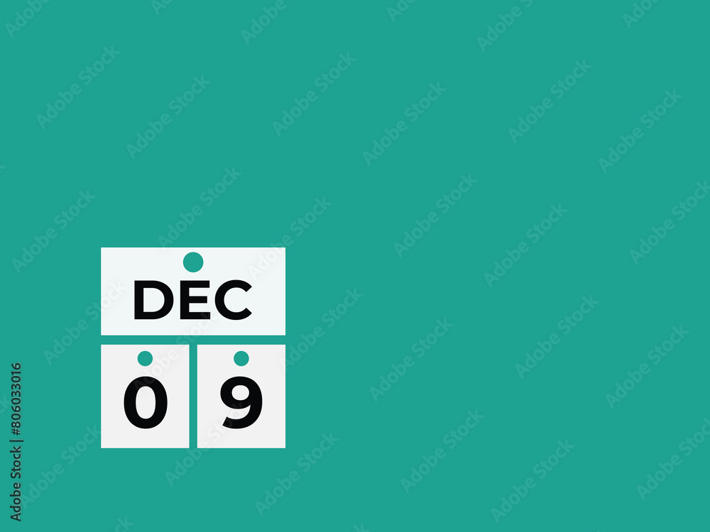 December 9 calendar reminder. 9 December daily calendar icon template. Calendar 9 December icon Design template. Vector illustration
December 9 calendar reminder. 9 December daily calendar icon template. Calendar 9 December icon Design template. Vector illustration