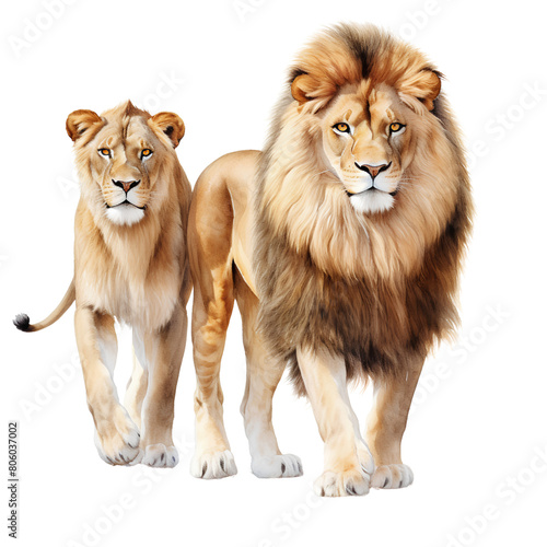 lion and lioness © Alex