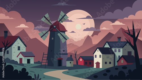 On calm days when the windmill stands still and the rumors cease to flow the town is overcome with a sense of unease as if soing essential is missing..