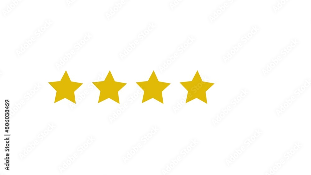 Rating Five Stars. Motion Graphics. 4k Animamion Rating Five Stars. Motion Graphics. 4k Animamion