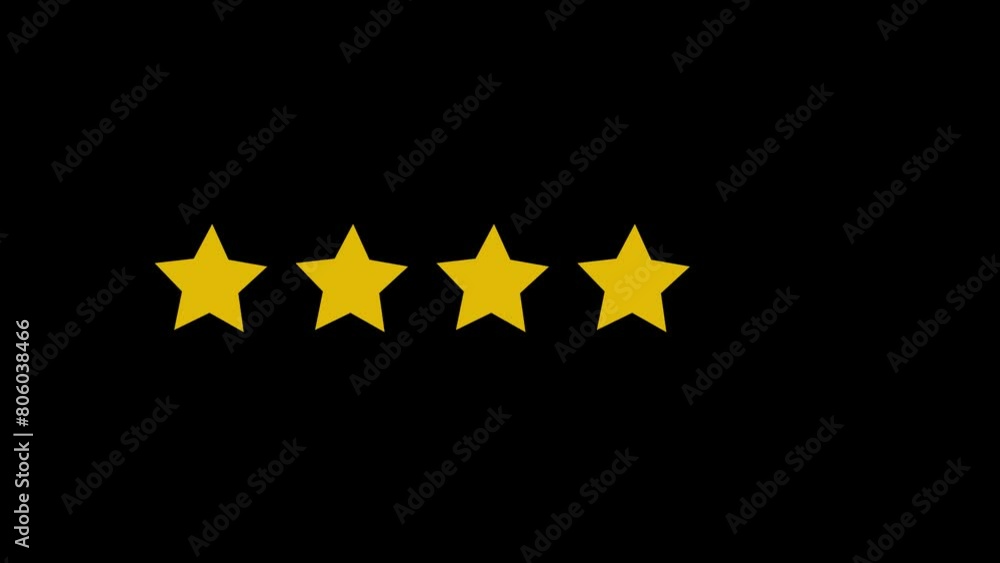 Rating Five Stars. Motion Graphics. 4k Animamion Rating Five Stars. Motion Graphics. 4k Animamion
