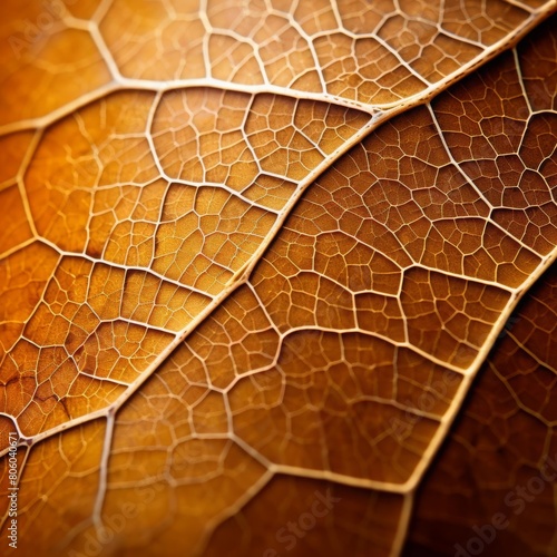 A close-up of a leaf's surface, showing the network of veins and the texture of its delicate, papery skin.