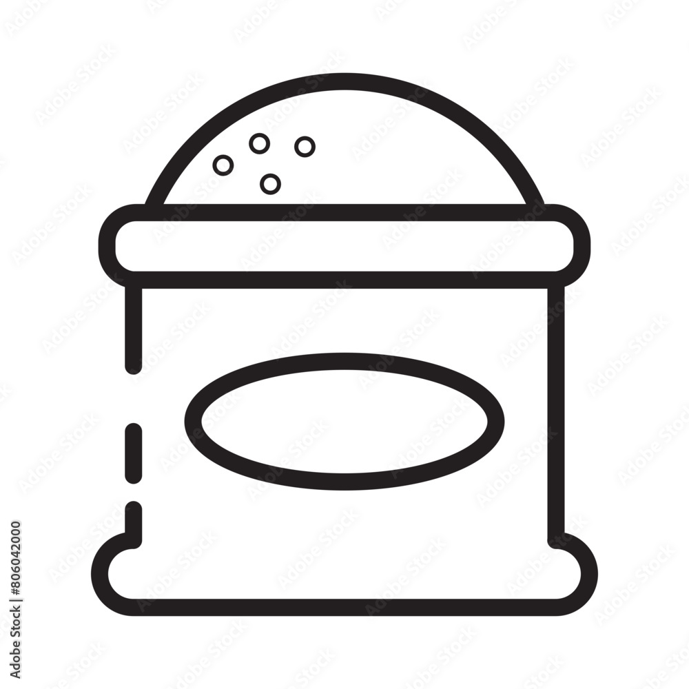 Farm Rice Cereal Line Icon Farm Rice Cereal Line Icon
