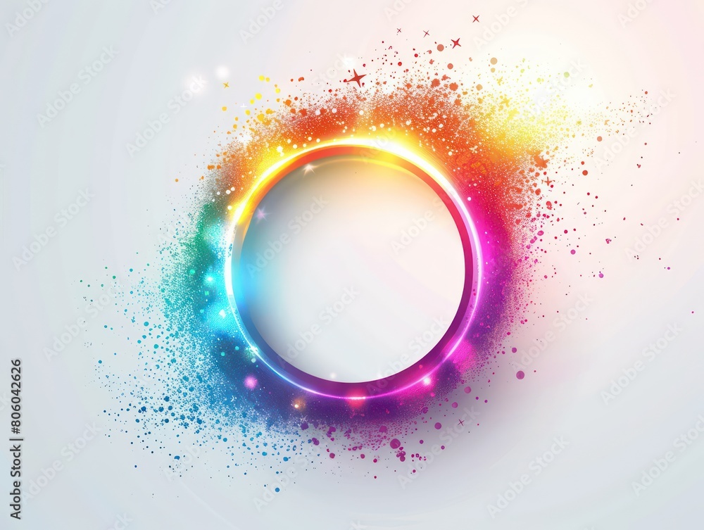 vibrant gradient glowing circle on a white background vibrant gradient glowing circle on a white background