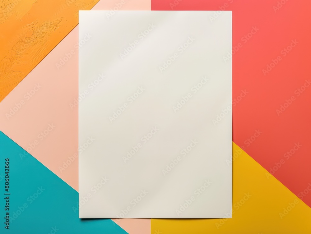 white paper against a colorful wall white paper against a colorful wall