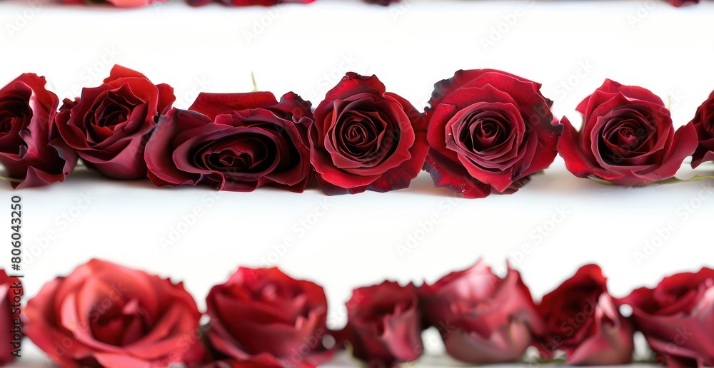 Fototapeta premium red rose on white background