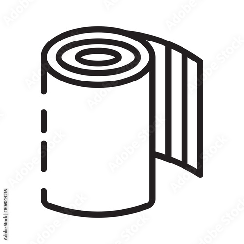 Roll Root Wrap Line Icon