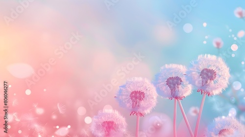 Ethereal Dandelion Fluff Backdrop for Minimalist Aesthetic Designs