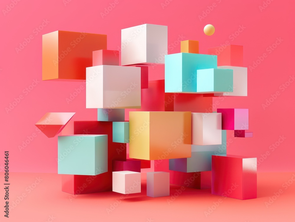 abstract cube 3D visualization software algorithm abstract cube 3D visualization software algorithm