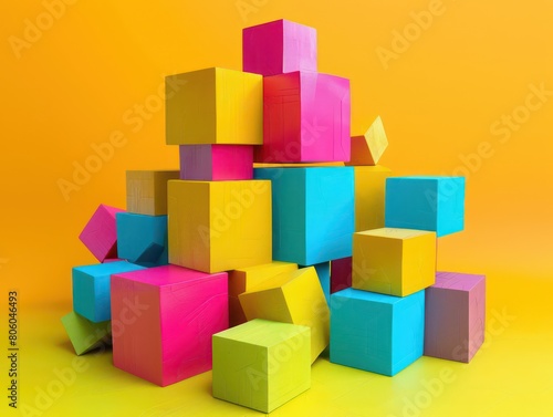 abstract cube 3D visualization software algorithm