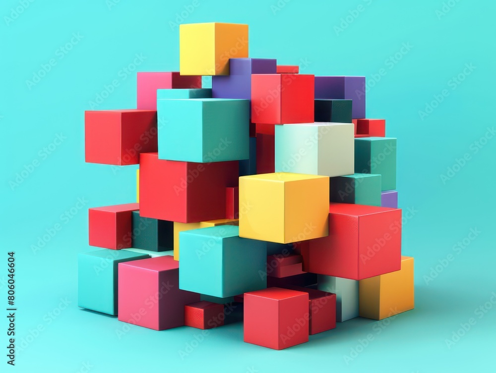 abstract cube 3D visualization software algorithm abstract cube 3D visualization software algorithm