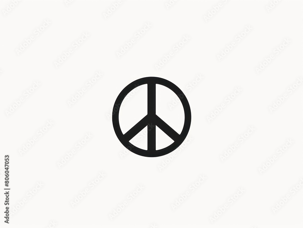 peace symbol, black and white simple logo peace symbol, black and white simple logo