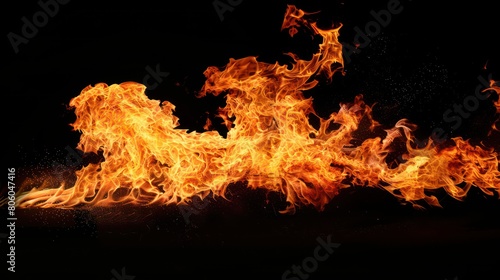 bright and dynamic fire flames