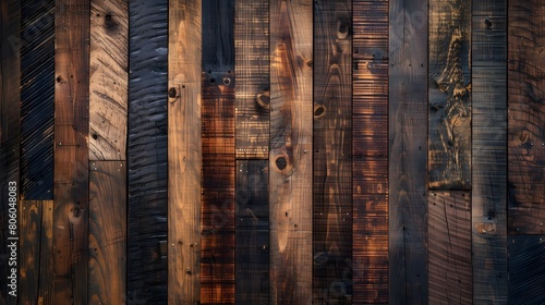 Wood background with dark brown and light wood textures. The texture is made of natural wooden planks. It's perfect for creating warm and inviting backgrounds in design projects