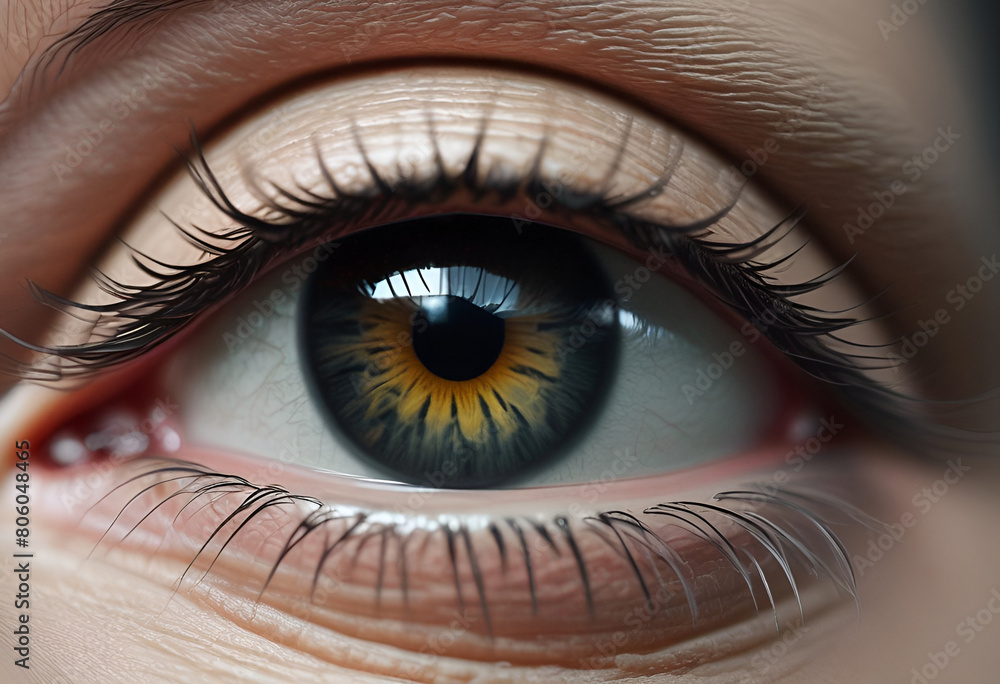 Fototapeta premium closeup on an eye in minimal style