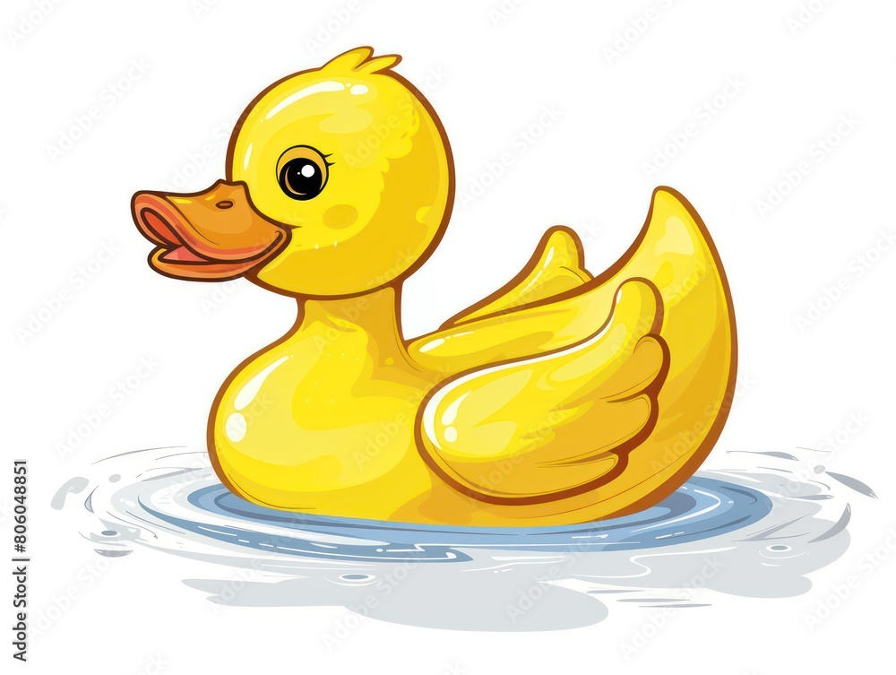 yellow rubber ducky on a white background yellow rubber ducky on a white background