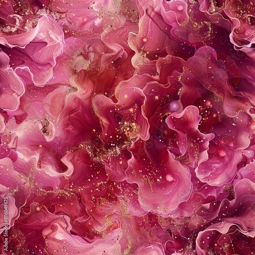Rose and Gold Liquid Alcohol Ink Fantasy Celestial Seamless Hyper  Seamless Pattern