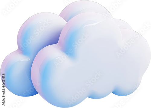 A large, fluffy cloud with a blue hue. The cloud is white and has a blue tint