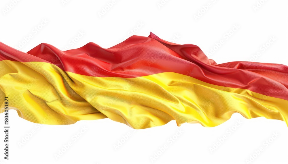 Naklejka premium spain flag waving, isolated on white background