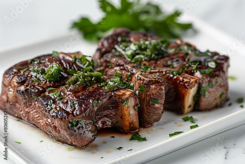 American Colorado lamb chops with mint jelly