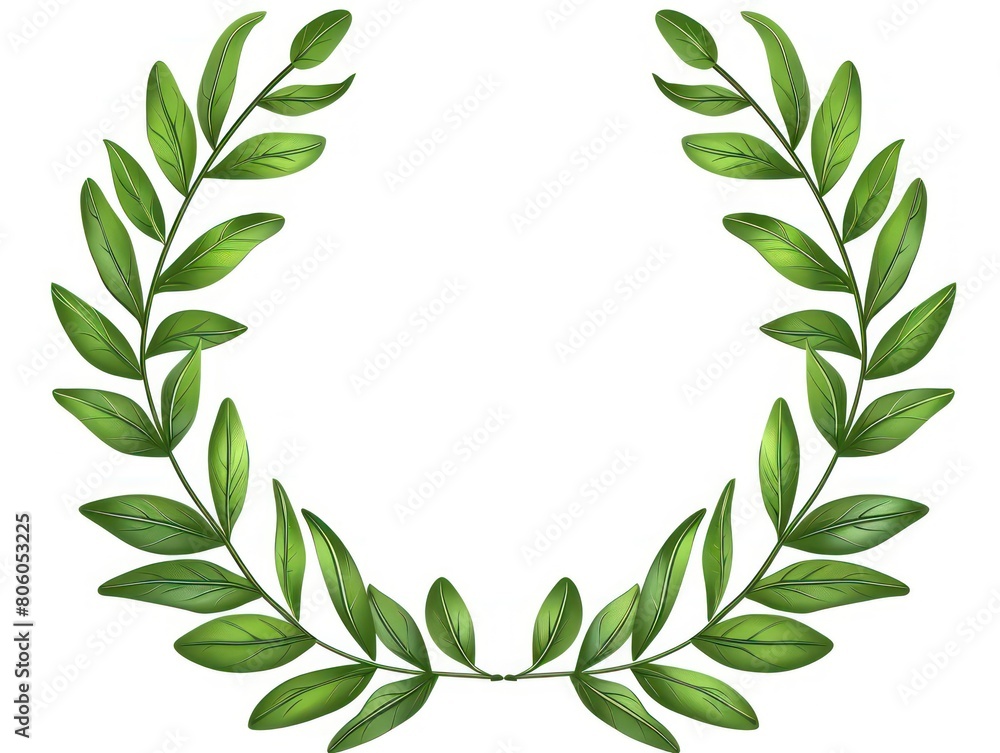 laurel wreath, white background laurel wreath, white background