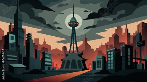 The once bustling city was now filled with empty streets and fearful whispers all thanks to the influence of the scareering broadcast tower..