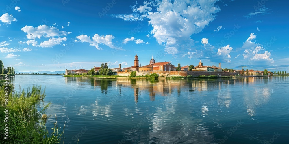 Obraz premium Discovering the Magnificent Medieval City - A Panoramic View of its
