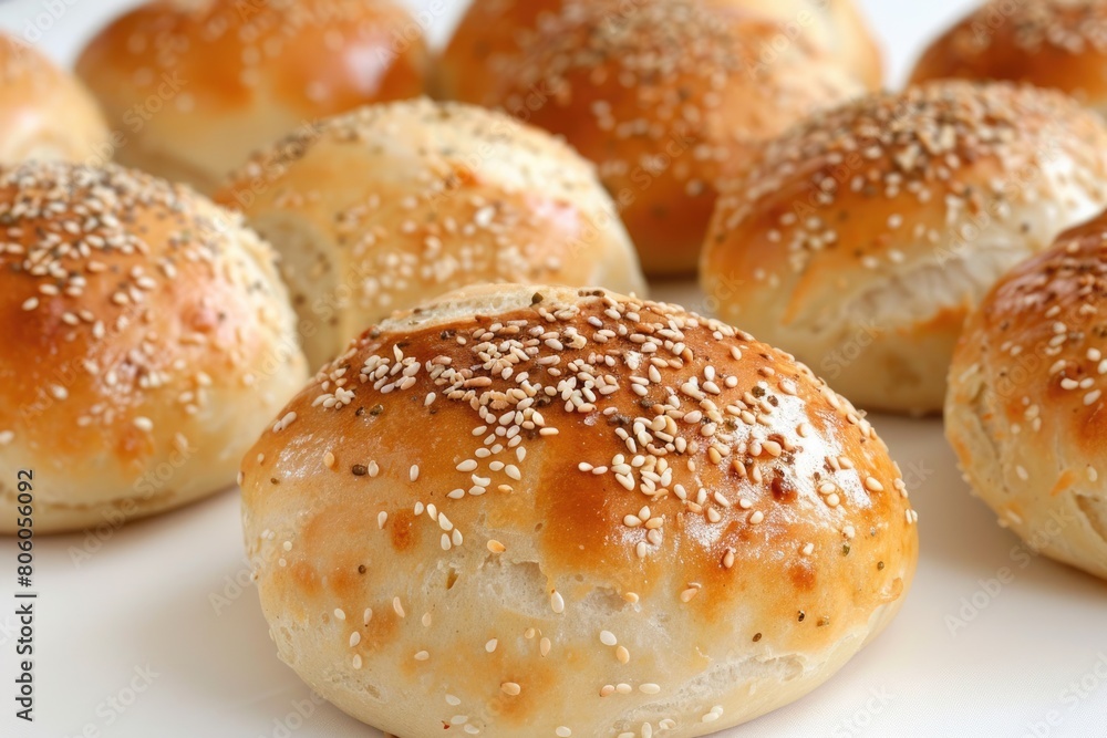 Delicious Kaiser Rolls on a Grain-filled Table: Get your Meal started with Mouth-Watering Whole