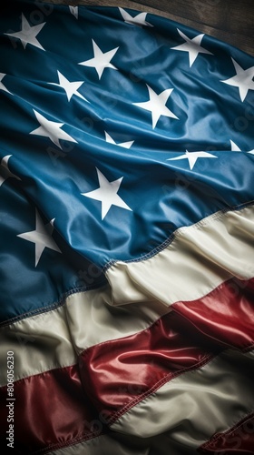 Close up of the American flag photo