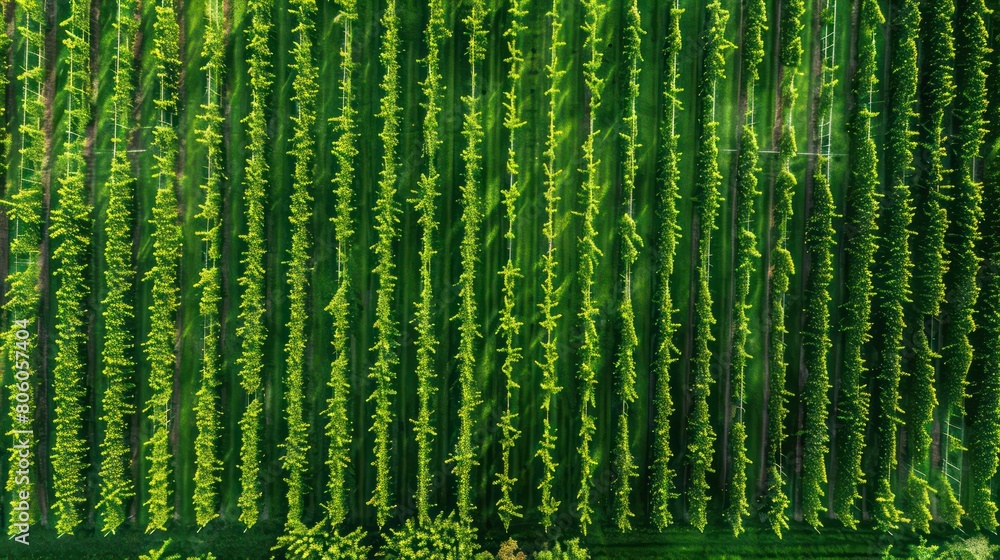 green vineyards for harvesting aerial view green vineyards for harvesting aerial view